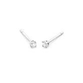 Facet Eye Clean Weissgold Ohrringe 14Kt